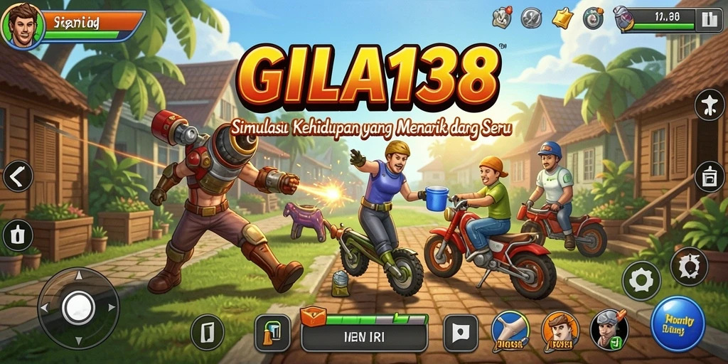 Tampilan gameplay GILA138 dengan karakter dan lingkungan yang hidup.