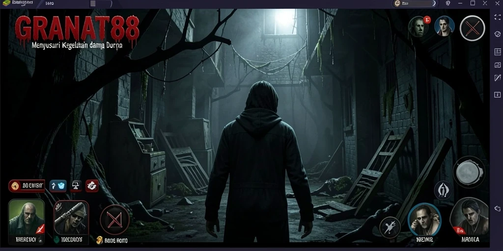 Gambaran gameplay menegangkan di dunia horror GRANAT88.