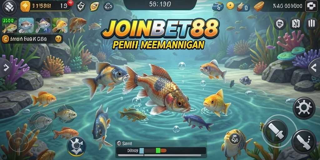 Tangkapan besar di JOINBET88, memperlihatkan gameplay memancing yang seru.