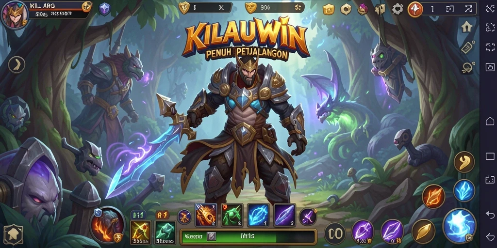 Screenshot menampilkan aksi seru dalam KILAUWIN gameplay ARPG.