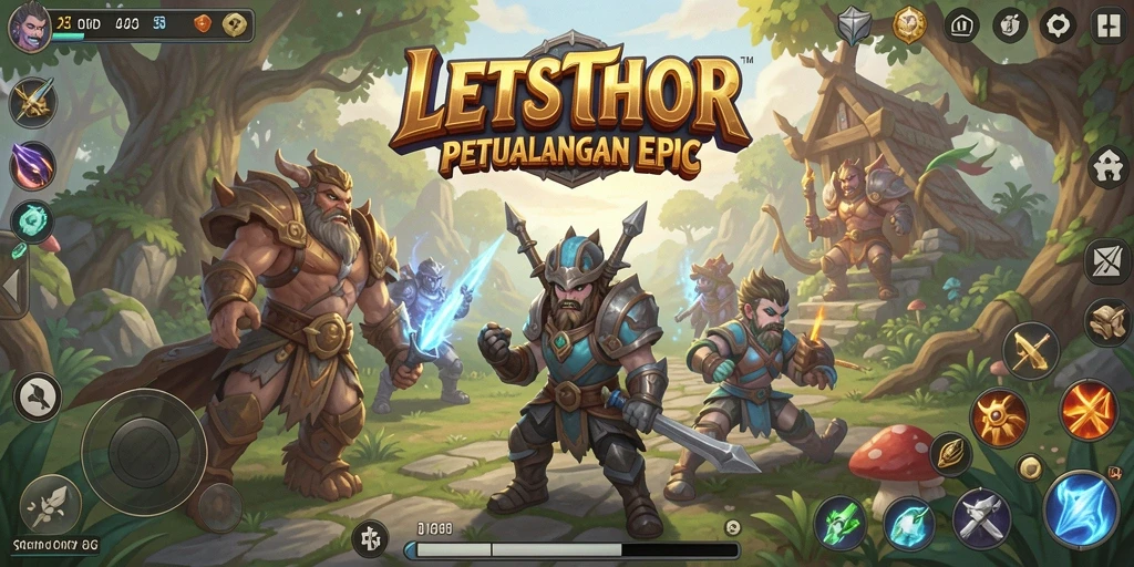 Tampilan gameplay LETSTHOR yang memukau dan penuh aksi.