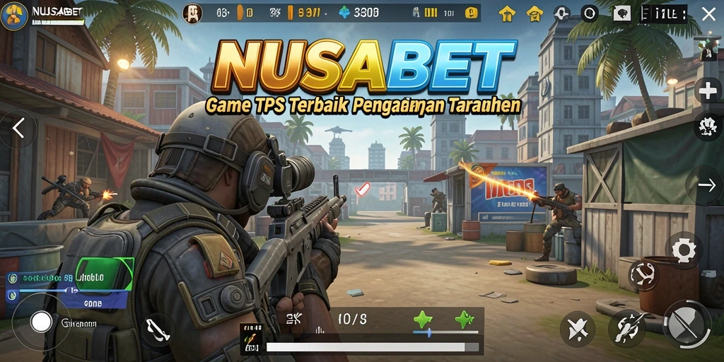 Screenshot NUSABET menampilkan aksi seru dalam permainan TPS.