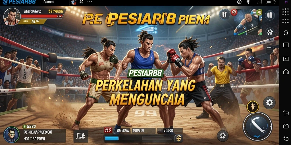 Tampilan gameplay PESIAR88 yang seru dan penuh aksi di arena pertempuran.