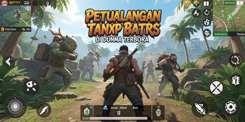 Tangkapan layar menunjukkan aksi eksplorasi dalam dunia terbuka yang hidup.