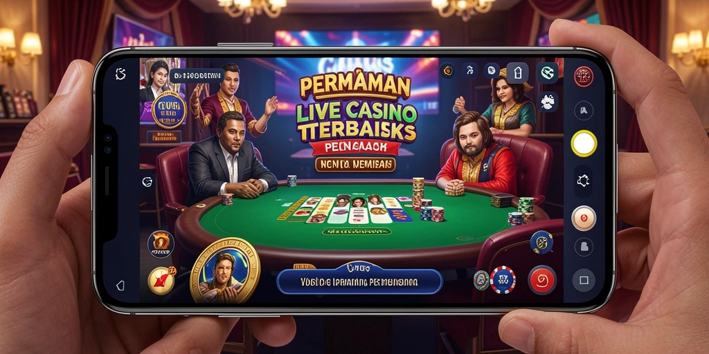Screenshot gameplay S13 menampilkan dealer profesional di meja permainan Live Casino.