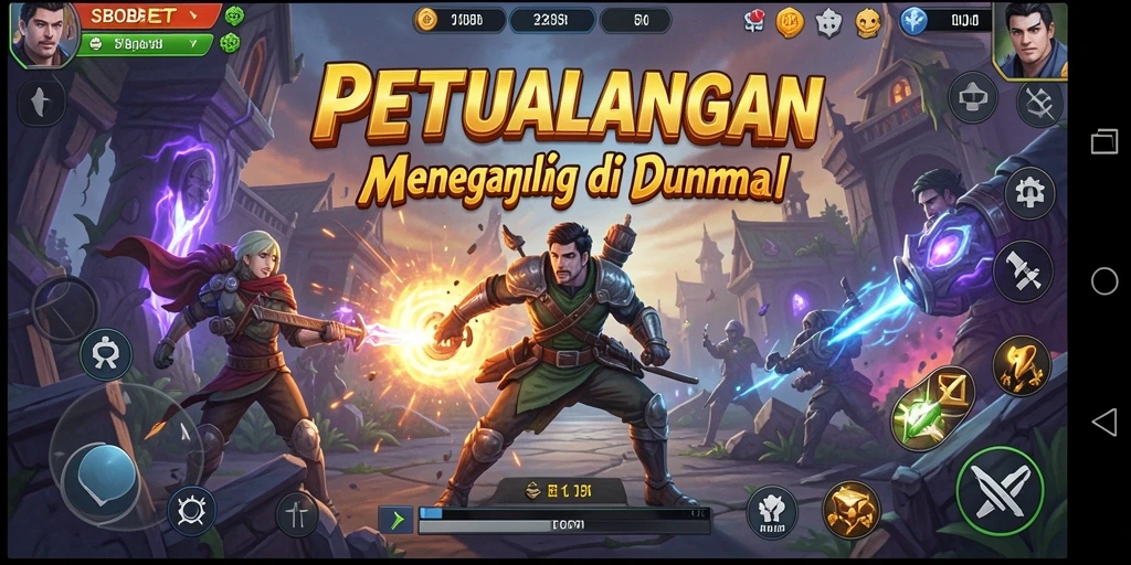 Screenshot menunjukkan visual menarik dari gameplay petualangan SBOBET.