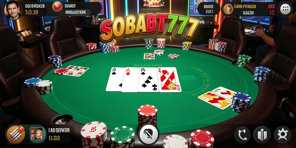 Tangkapan layar gameplay Poker yang menampilkan momen seru permainan.