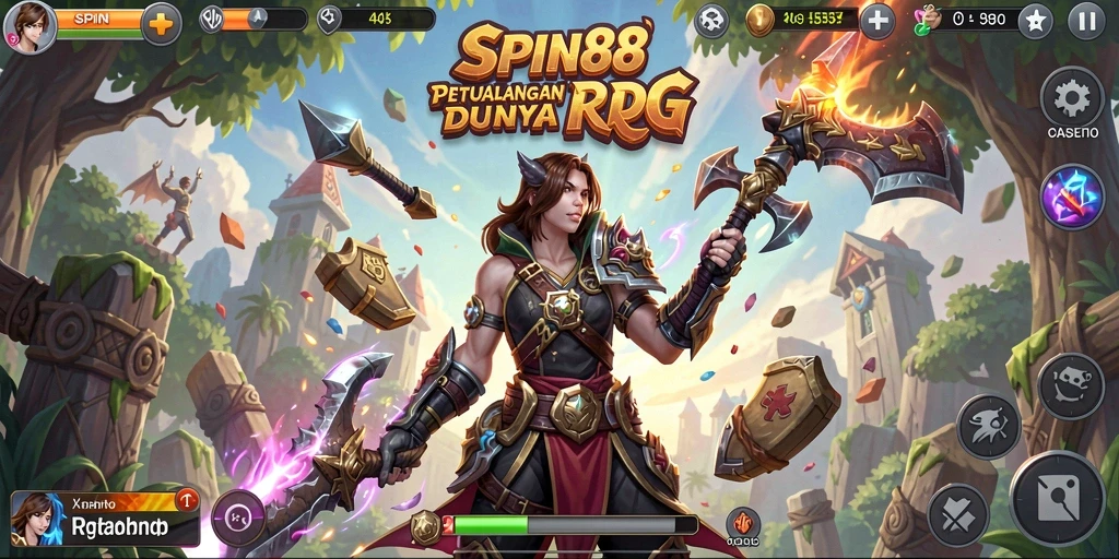 Tampilan gameplay menarik dari SPIN88 yang penuh petualangan RPG.
