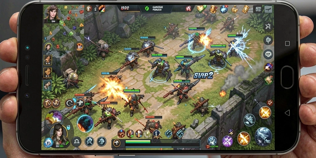 Screenshot gameplay SVIP2 menampilkan pertempuran strategis yang mendebarkan.