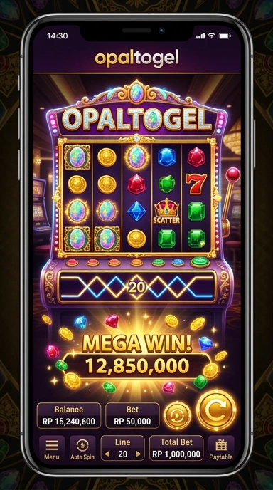 Tampilan utama aplikasi opaltogel dengan antarmuka yang intuitif.